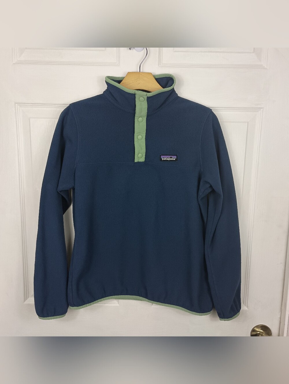 Patagonia Pullover Medium Womens Blue Micro D Snap-T Fleece Top